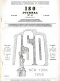 ISO Journal 1952 Cover Page